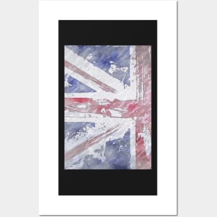 Rustic Union Jack Flag Posters and Art